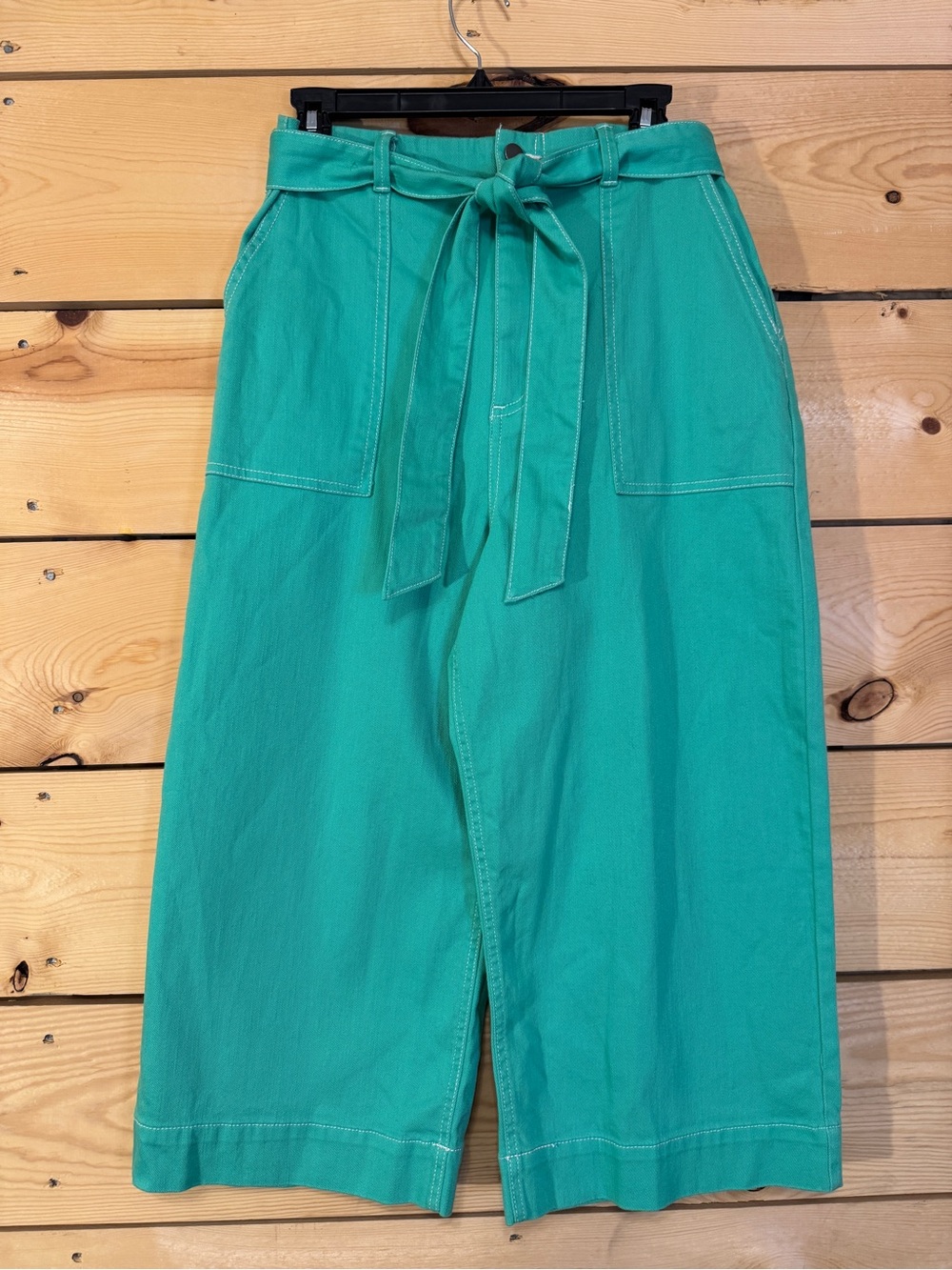 GB Girls Women’s Paperbag Waist Wide Leg Culotte Shorts Teal NWT Size 13 - Picture 10 of 11